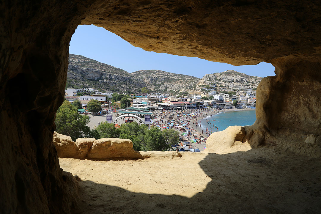 그리스 크레타섬 마탈라 동굴